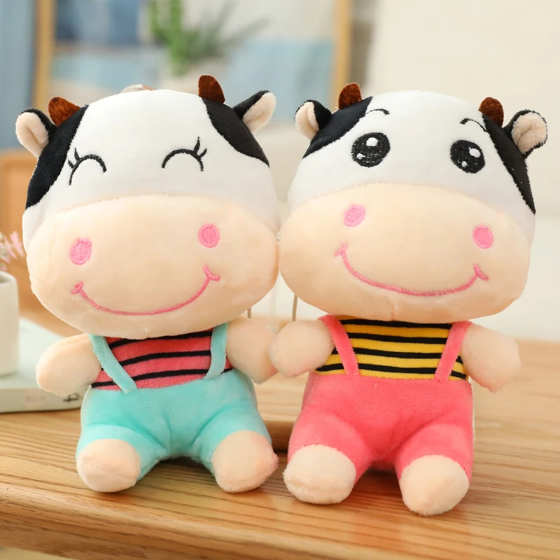 

20cm Kawaii Cow Plush Soft Cow keychain pendant Cute Plush Doll Keychain Bag cute backpack doll plush Accessories
