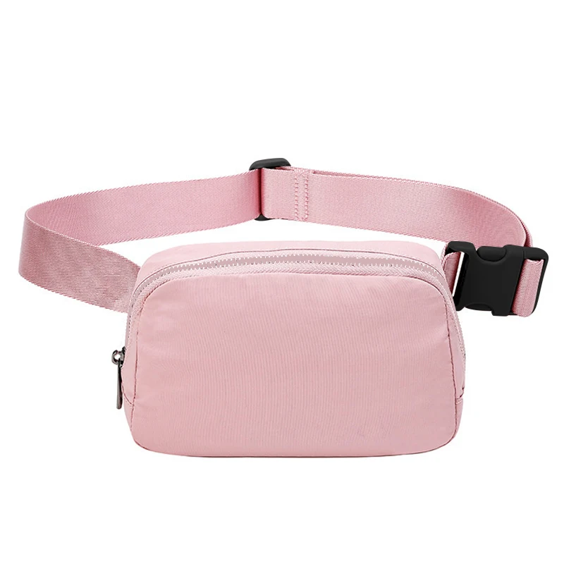 Vegan Nylon Fanny Packs Women Fashion Cute Letter Patches Waist Bags Female Simple Versatile Outdoor Sports Waterproof Hip Pouch