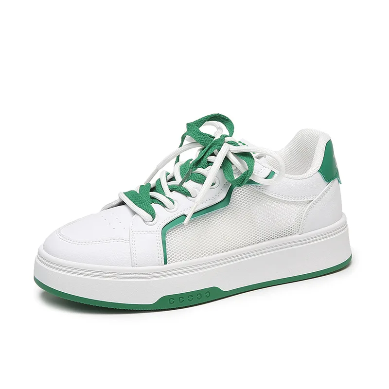 

Summer Woman Shoes Casual Sneakers for Women Round Toe Platform Board Shoes Lace Up Tennis Female Mesh Ladies Vulcanized Shoe