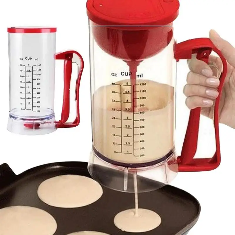 

Pancake Cupcake Batter Dispenser Flour Paste Dispenser Measuring Cup Cake Muffin Waffles Separator Dough Dispensador Baking Tool