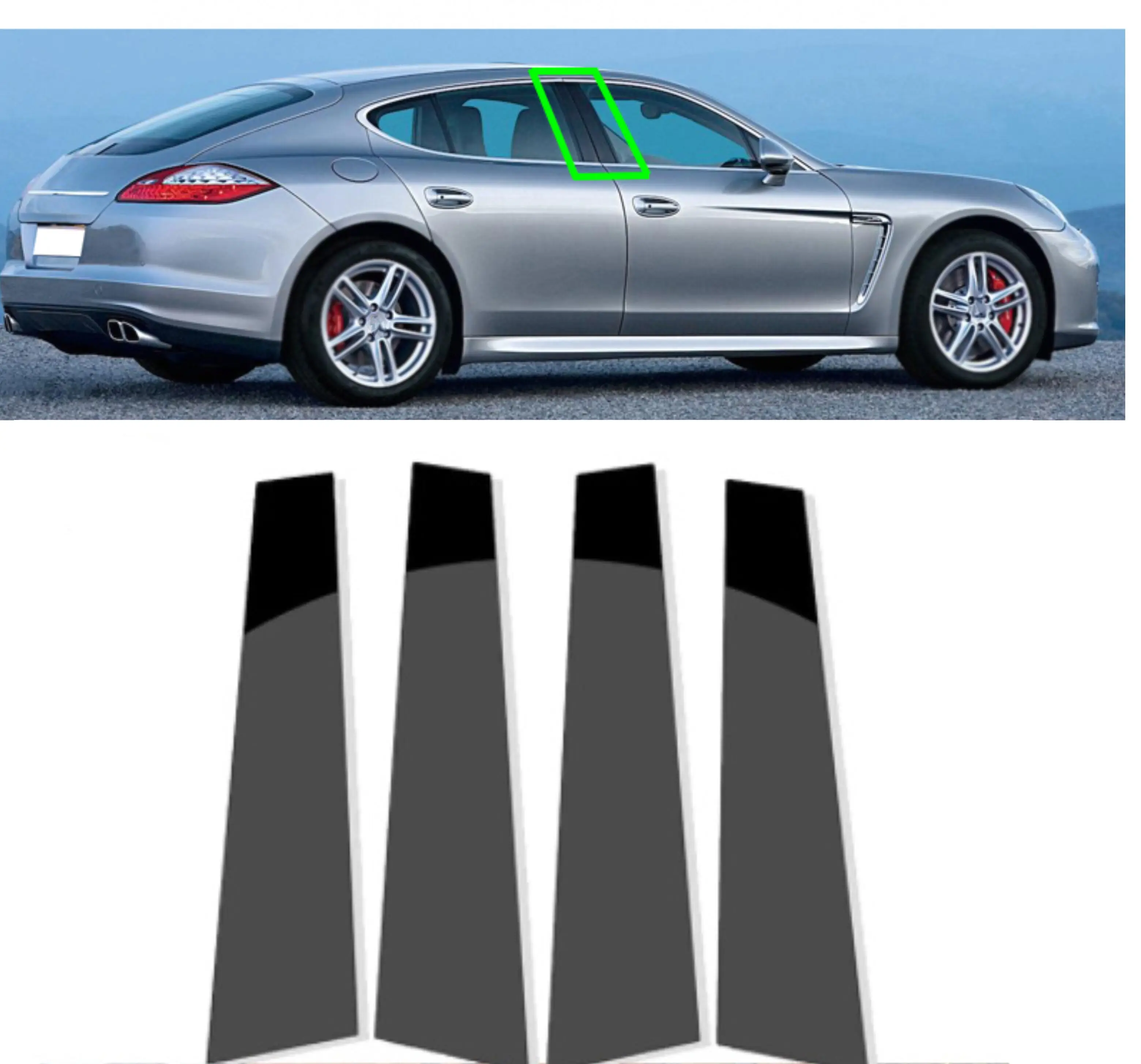 Столбчики 4 шт. для Porsche Panamera 2009-2016 аксессуары внешние детали накладки на окно