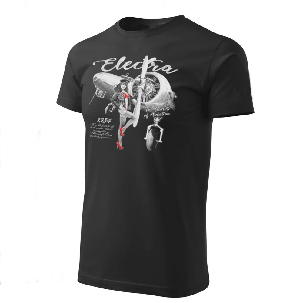 

The Beauty of Aviation L-10 Electra Airliner T-Shirt 100% Cotton O-Neck Summer Short Sleeve Casual Mens T-shirt Size S-3XL
