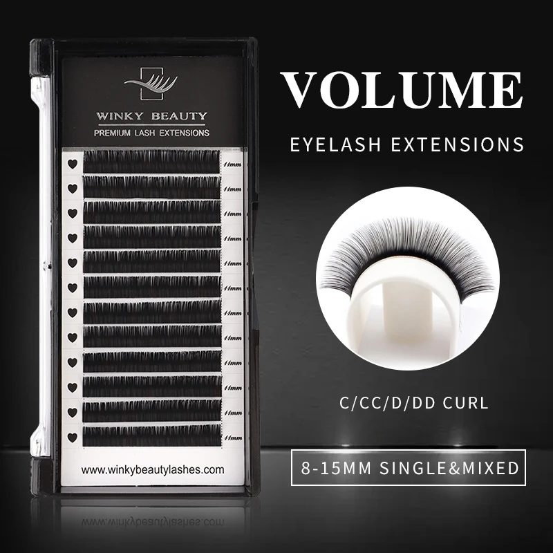 Winky Beauty Mix Eyelashes Extension Individual Eyelash 12 Rows Russian Volume Natural Mink Lashes Makeup Cilios