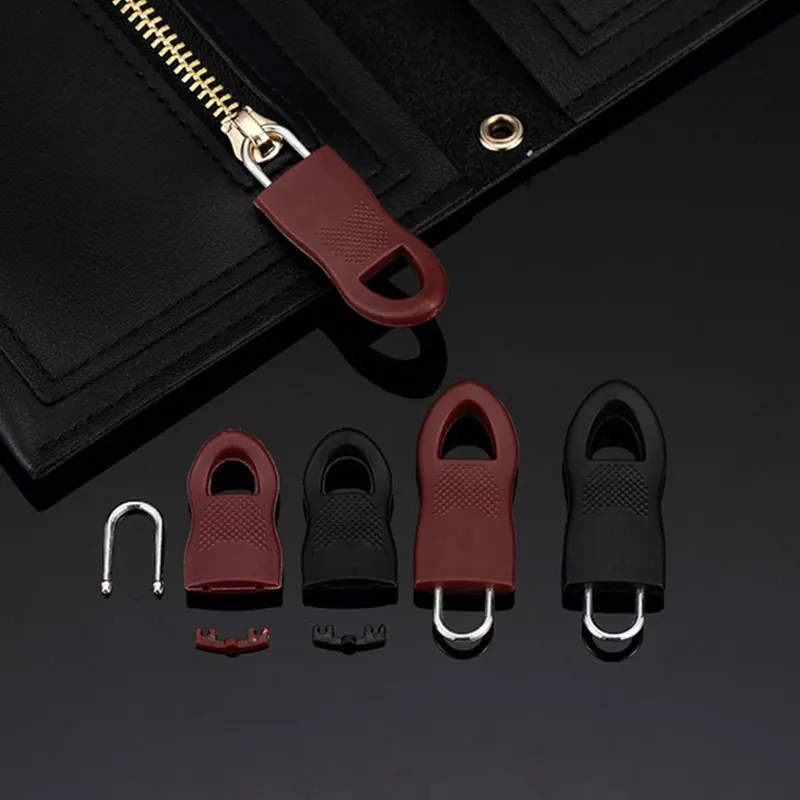 

5PCS/Set Detachable Metal Zipper Pull Tags Zip Fixer for Clothes Black Zipper Puller Slider for Travel Bag Suitcase Clothes Ten