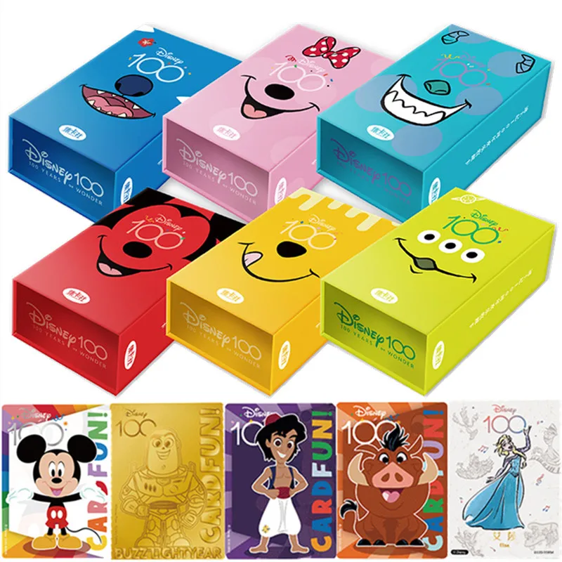 

Disney 100 Joyful Trading Card KAKAWOW Mickey Friends Cheerful Times Card for Child Hotbox Anime Flash Card Collection Table Toy