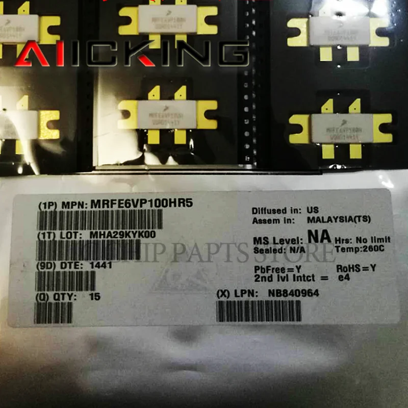 1 шт., широкополосный транзистор LDMOS MRFE6VP100H, 100 Вт, 50 В, оригинал