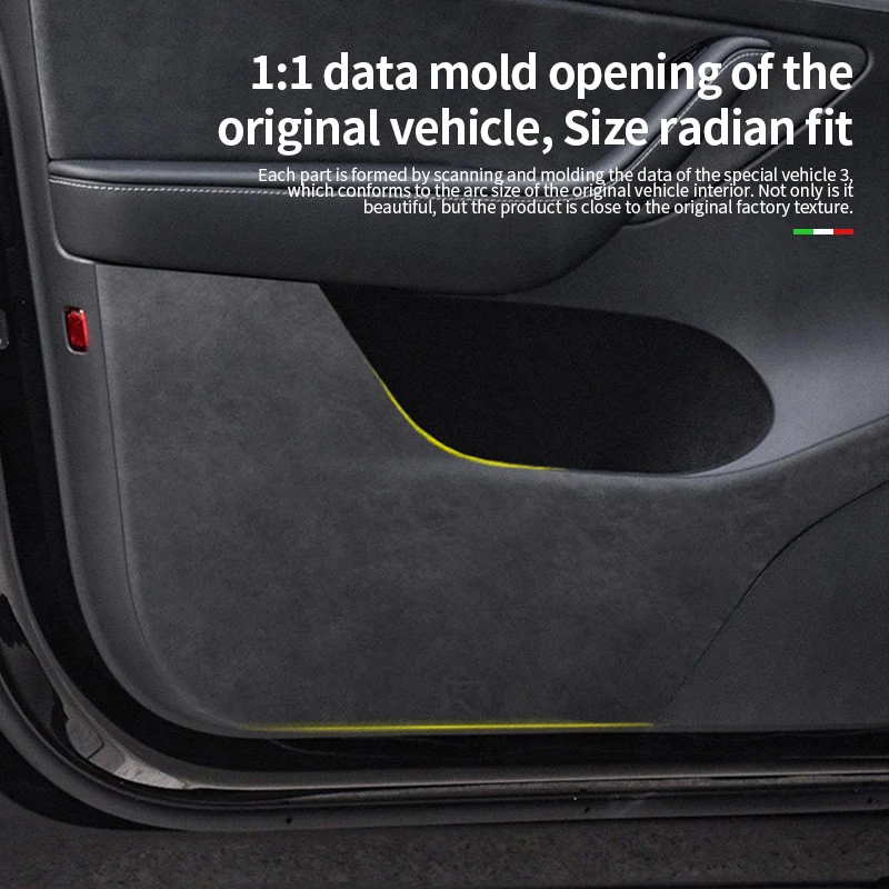 

Car-Styling Door Anti-Kick Anti-Dirty Pad Alcantara Side Edge Protective Film For Tesla Model 3 Model Y 2017-2023 Accessories