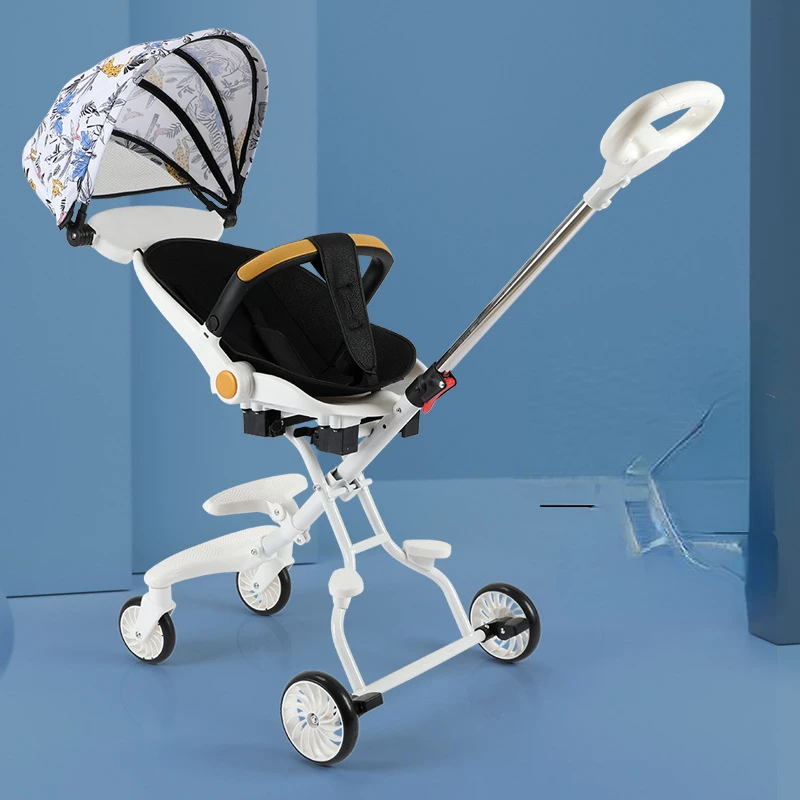 Multifunctional Sitable and Reclining Stroller for Newborns High-view Two-way Stroller High-value Lightweight Folding Strollers