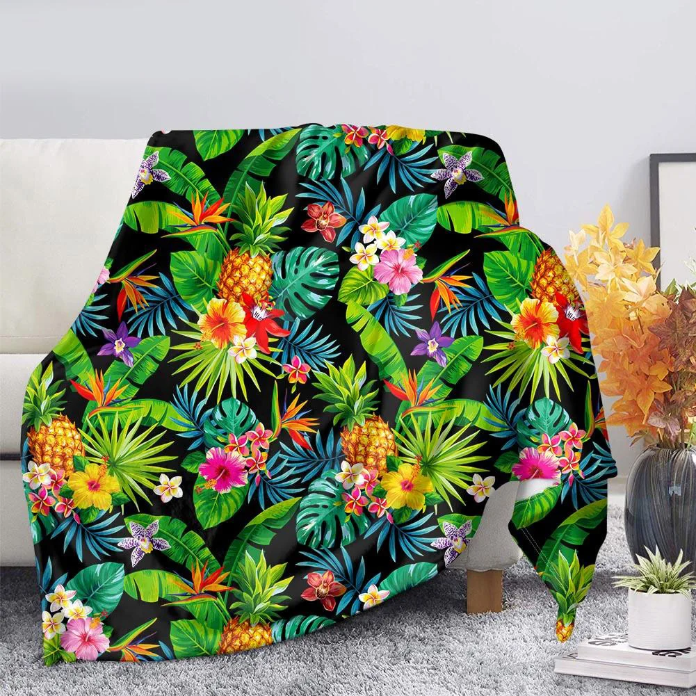 

Tropical Palm Tree Printed Soft Fleece Throw Blanket for Sofa Bed Home Travel Picnic Blanket Soft Blankets for Beds Bedspread