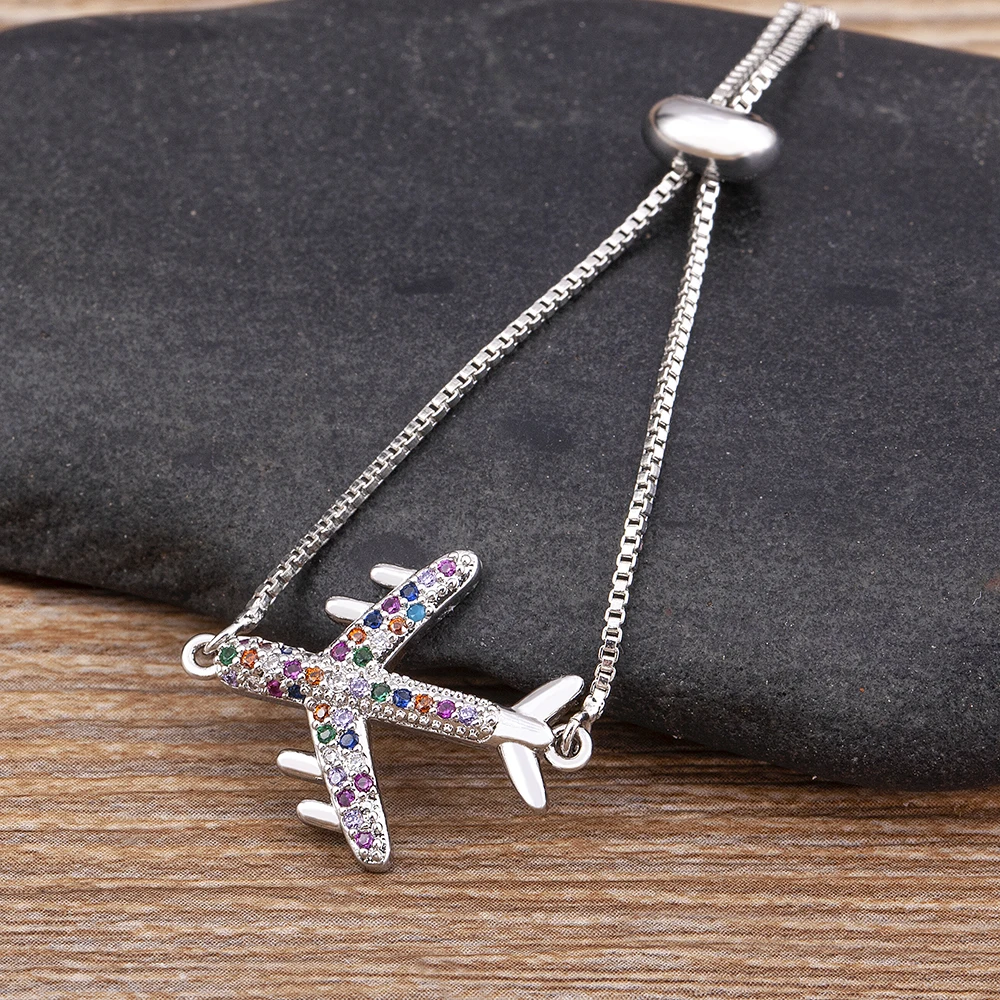 Женский браслет-цепочка из меди и фианита |