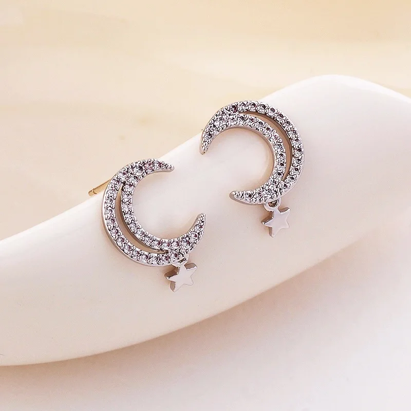 

Роскошные брендовые дизайнерские серьги в виде звезды и Луны для женщин, модные ювелирные изделия, серьги в виде Солнца и Луны