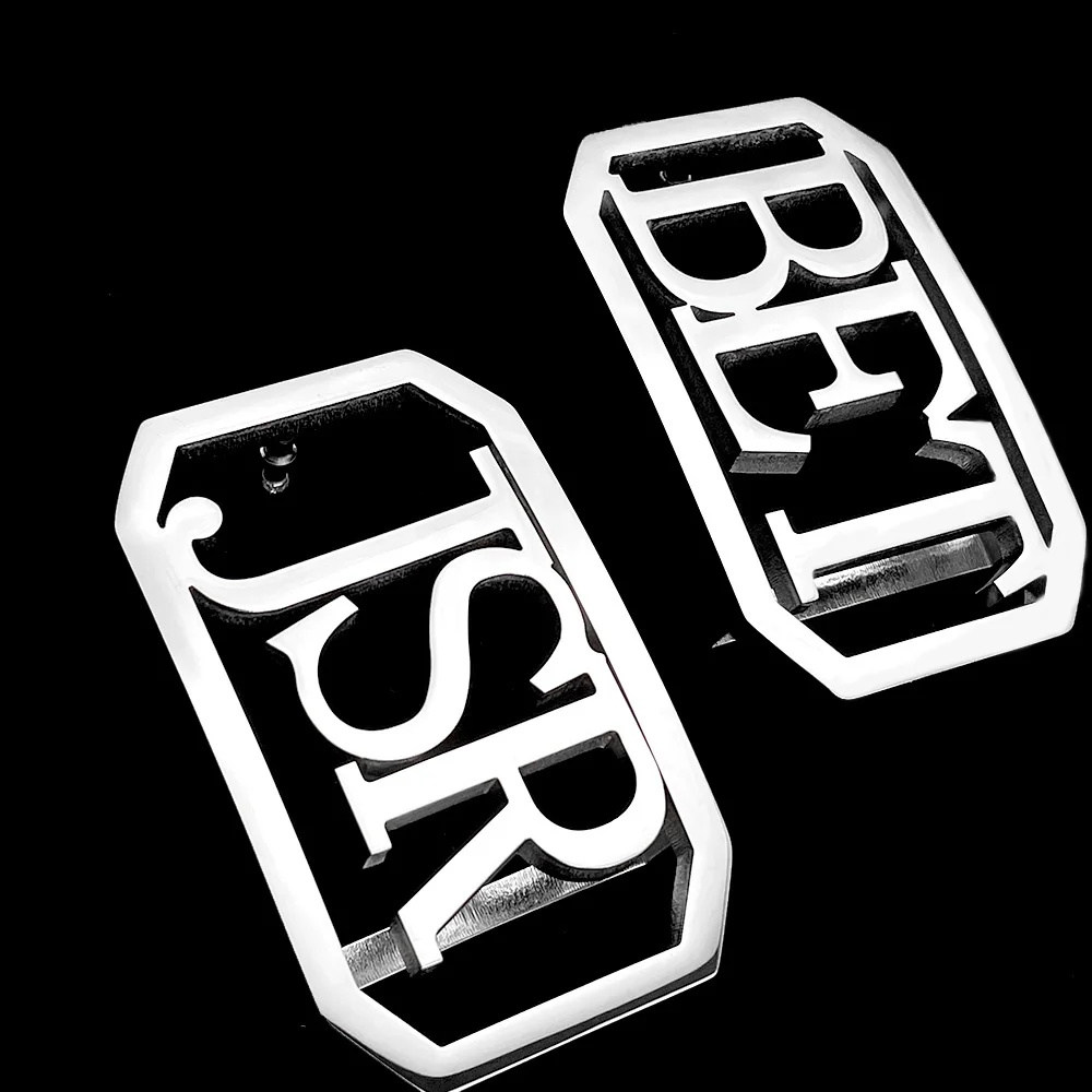 New Stainless Steel Customized Logo Belt Buckle for Men Custom Initials Personalized Fashion Creative Men Jewelry Beautiful Gift