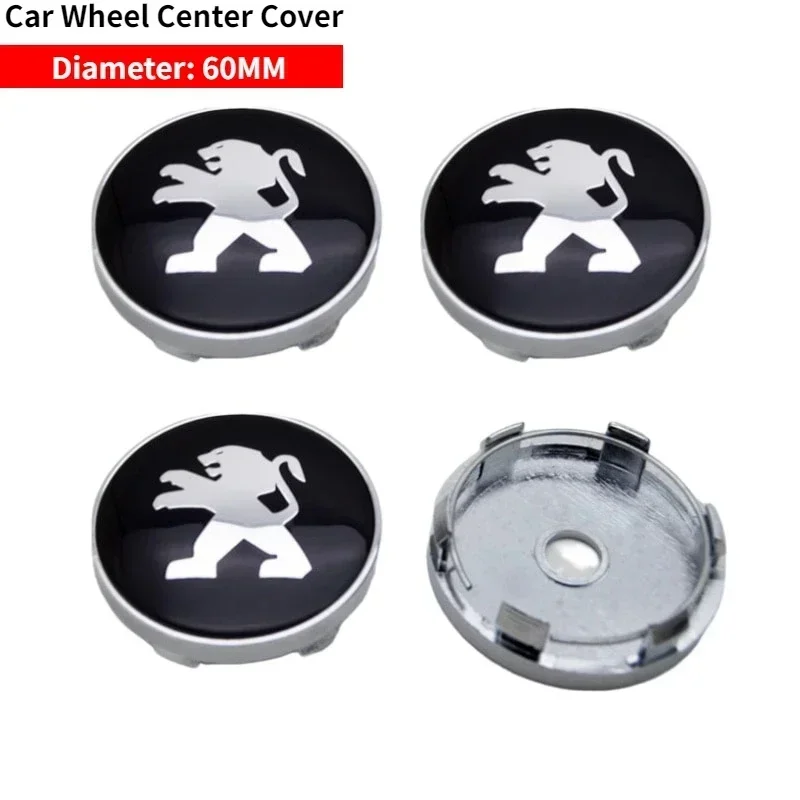 

60 мм декоративная крышка ступицы колес автомобиля для Peugeot 307 408 207 205 206 407 107 308 4008 507 508 5008