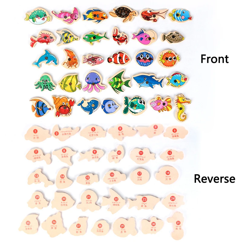 Деревянная рыболовная игра Монтессори обучающая детская игрушка для малышей