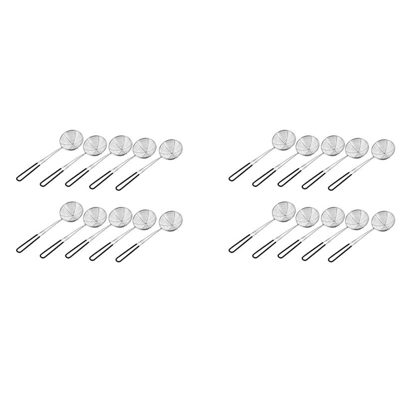 

20 Pieces Hot Pot Strainer Scoops,Stainless Steel Hot Pot Strainer Spoons Mesh Skimmer Spoon Strainer Ladle With Handle