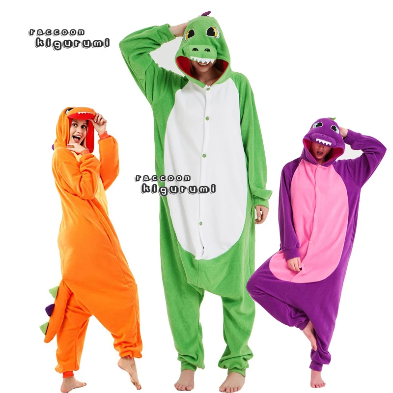 PAJAMASEA-Mono de dinosaurio azul para hombre y mujer, ropa de dormir de dibujos animados, disfraz de Anime verde, mapache, Kigurumi, unicornio