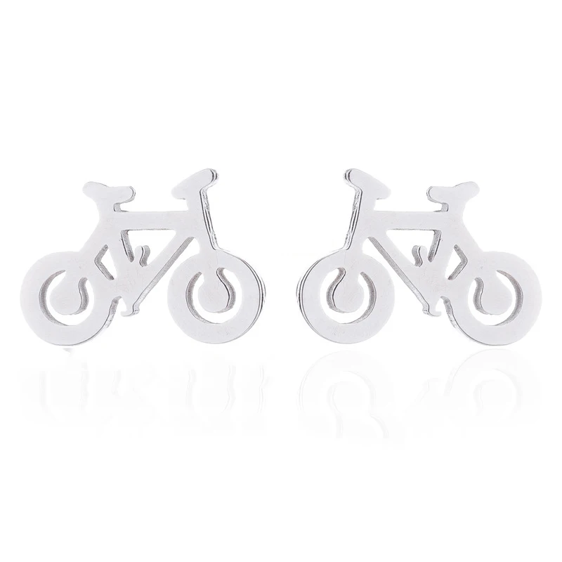 

Bohemia Piercing Mini Bikes Unique Metal Studs Earrings for Women Fashion Jewelry Pendientes Ins Same Aretes Party Gifts 1 Pair