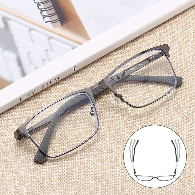 Очки для чтения мужчин линзы с пружинной дужкой металлическая оправа оптические