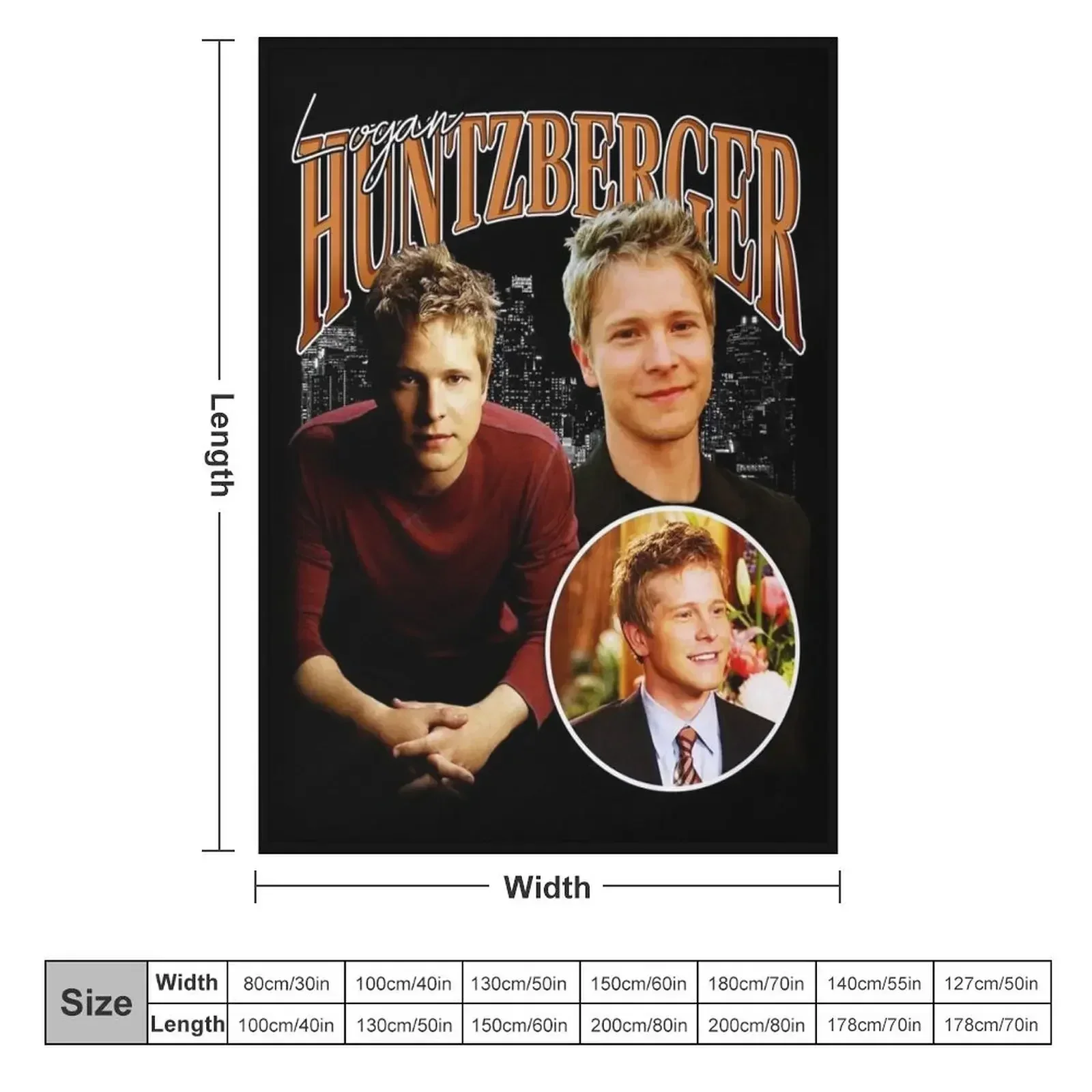 Logan Huntzberger фирменное винтажное ретро-бутлегское одеяло в рэп-стиле большое