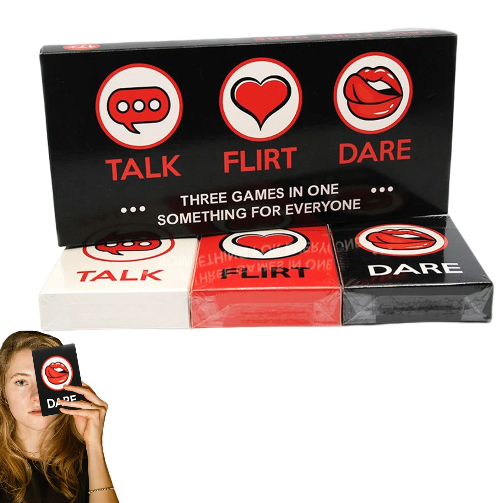 

Card Game Romantic Talk Adventure Game Card Talk Or Flirt Or Dare Cards 3 Games In 1 Couple Cards Deck Lovely Gift For Partners