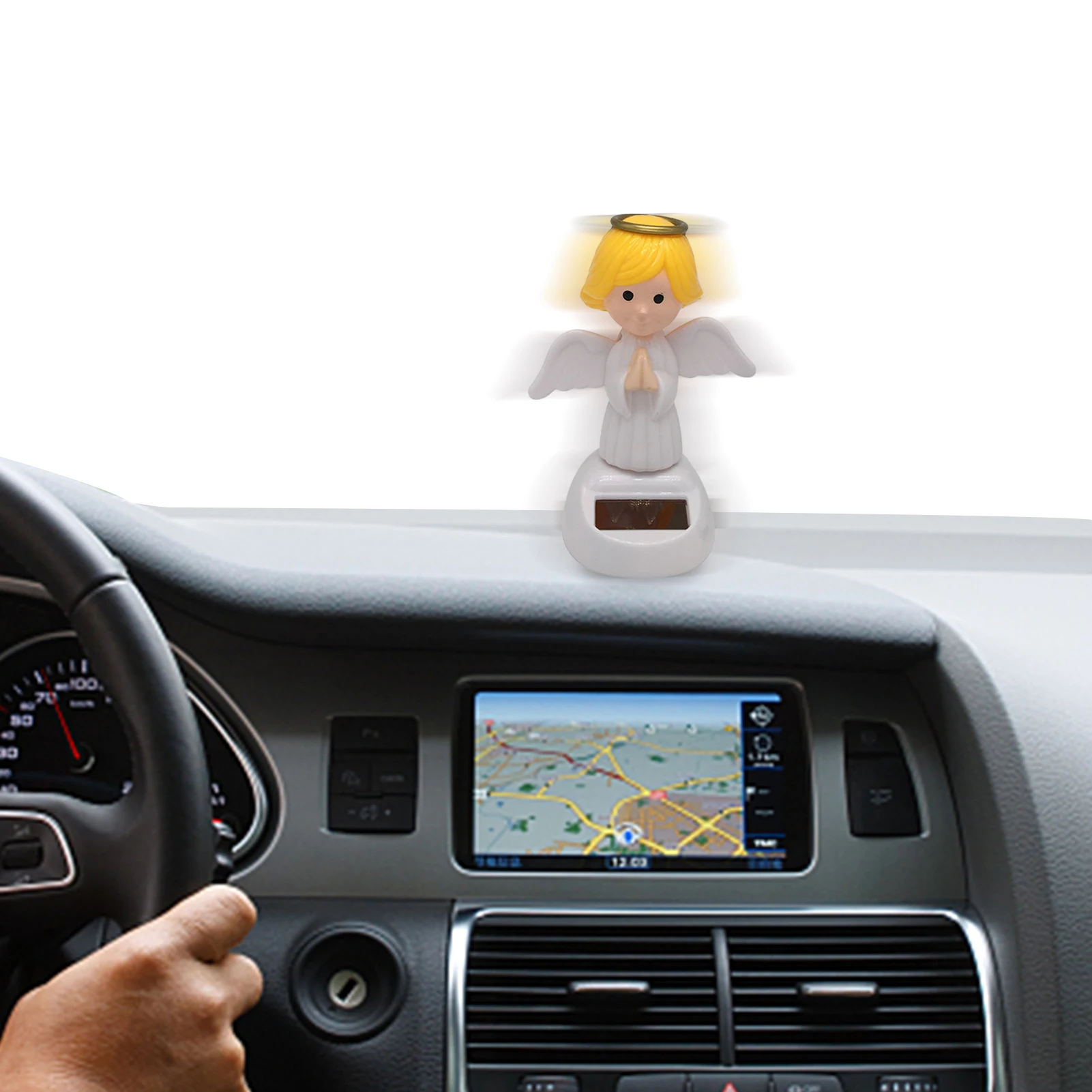 

Angel Solar Car Decoration Solar Powered Dancing Toys Solar Powered Dancing Dolls Swinging Animated Bobble Dancer Car Decor