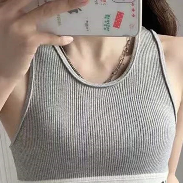 Woman Clothing Women Luxury Brand Tank Top Embroidery High Quality Knitted Letter Tank Tops High Street Sweat Absorption 3