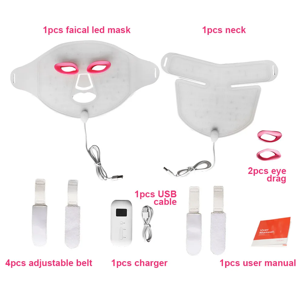Manufacturer Wholesale 7 Color Led Photon Light Therapy Machines Home Use Face Facial Beauty Mask with Neck for  Skin Care enlarge