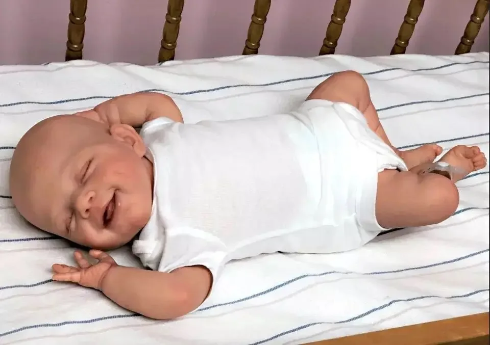 18-дюймовая силиконовая кукла реборн всего тела уже окрашенная спальный апрель