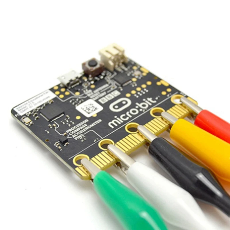 Фото Набор для начинающих BBC Microbit Go Micro:Bit BBC, макетная плата «сделай сам», программируемое обучение с зажимами типа «крокодил», Набор испытательных выводов №5