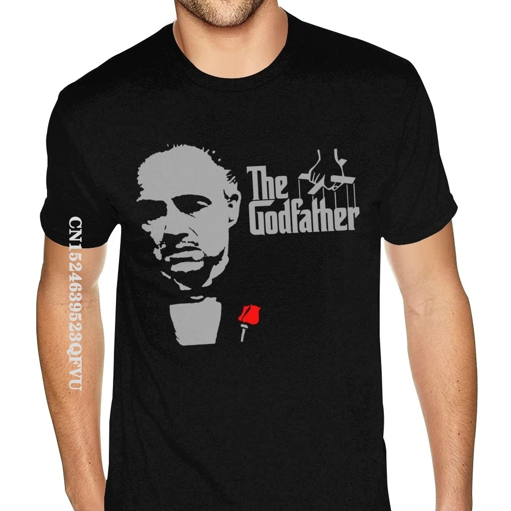 Custom Grey The Godfather Mens Tshirt Men's Graphic Custom England Style Tshirts Men Soft Cotton HipHop Print T Shirt