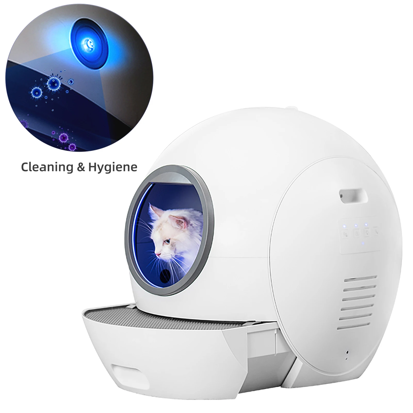 Deodorization induction rotation wifi control xl smart fully enclosed automatic smart cat robot litter box enlarge