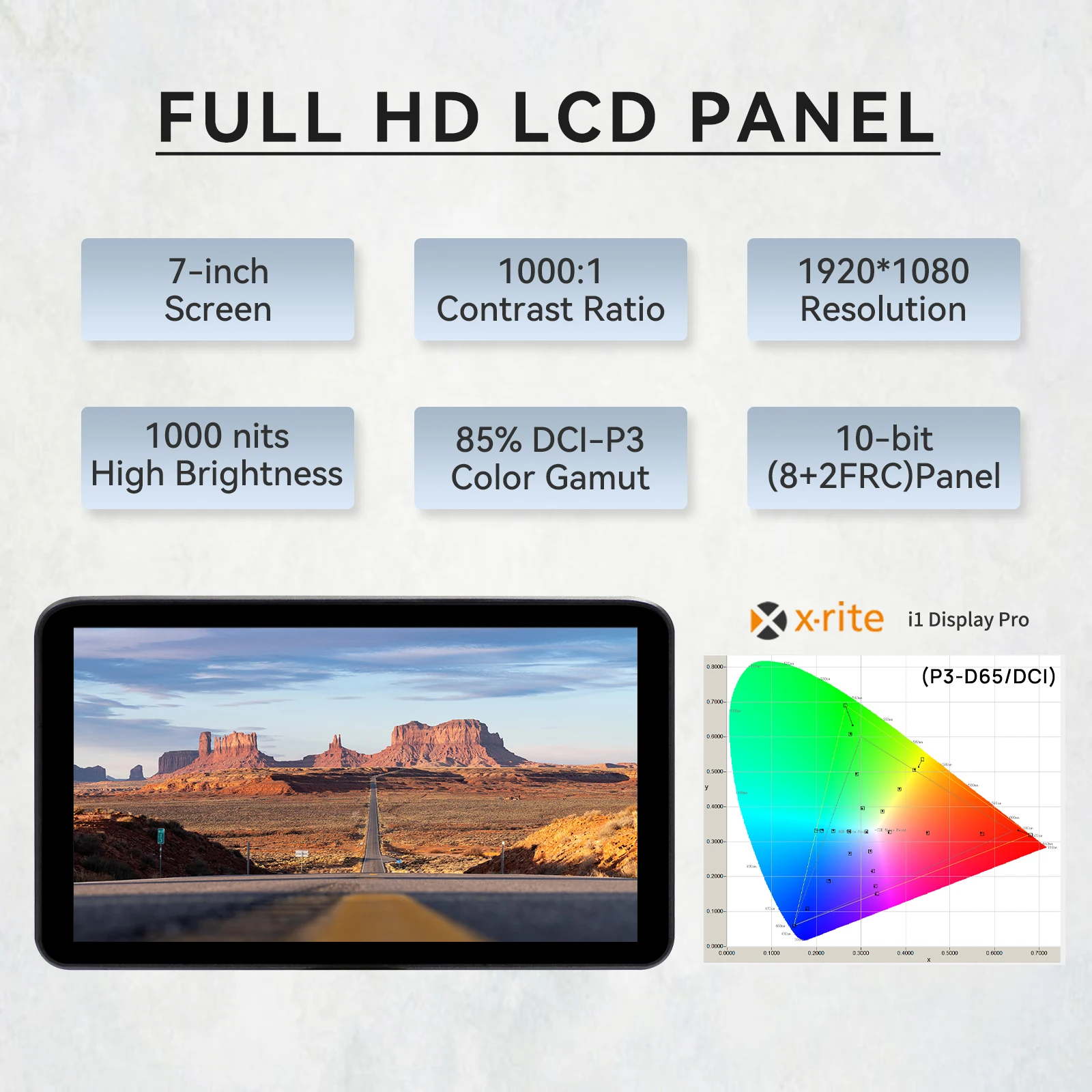 Монитор Portkeys LH7H 7 '&#x271000 Nit камера с сенсорным экраном беспроводной монитор 1920x1080