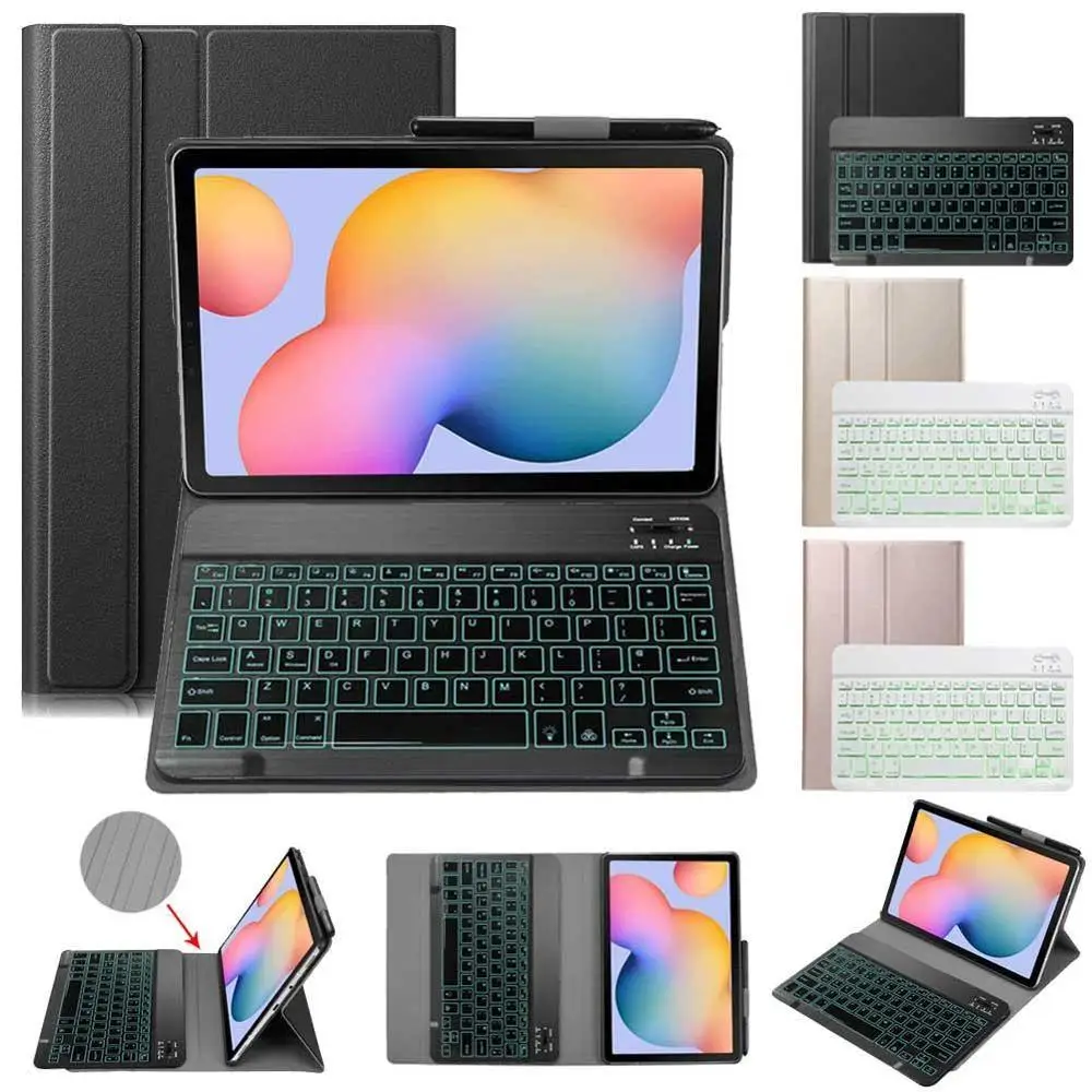 

Keyboard Case for Huawei MatePad T10 T10s 10.1 T5 T3 M5 M6 Matepad 10.4 Honor V6 Tablet Light Backlit Bluetooth Keyboard Cover