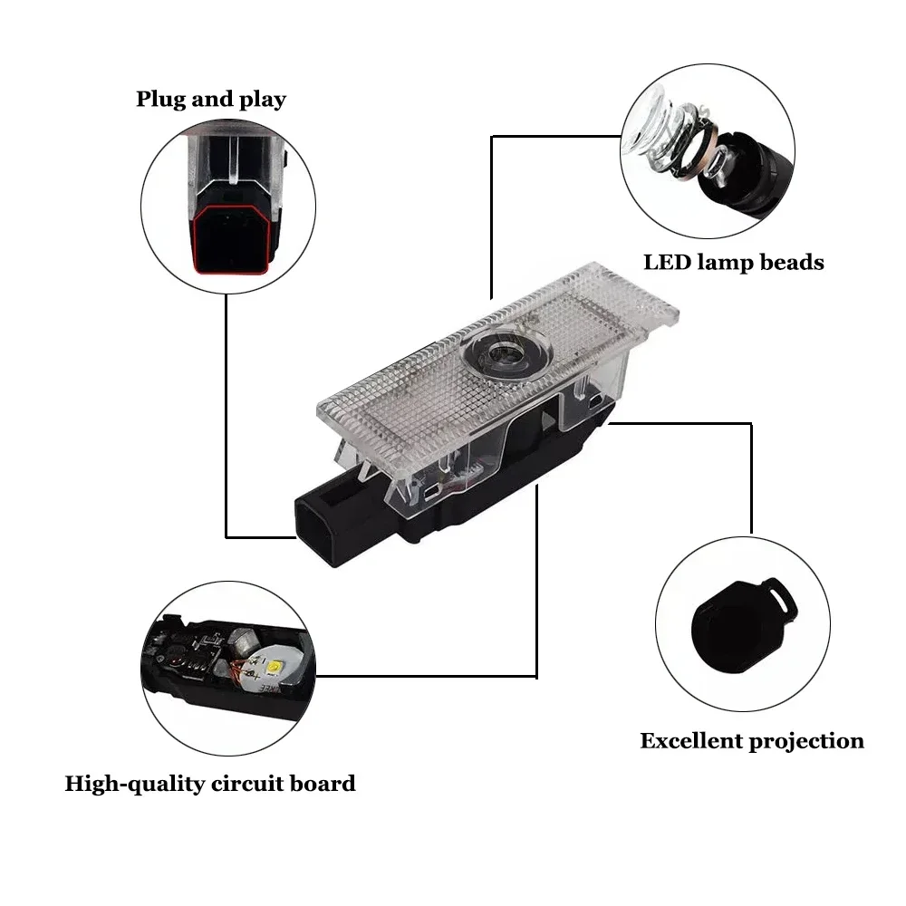 Светодиодная лампа с эмблемой проектор двери автомобиля логотип приветственные