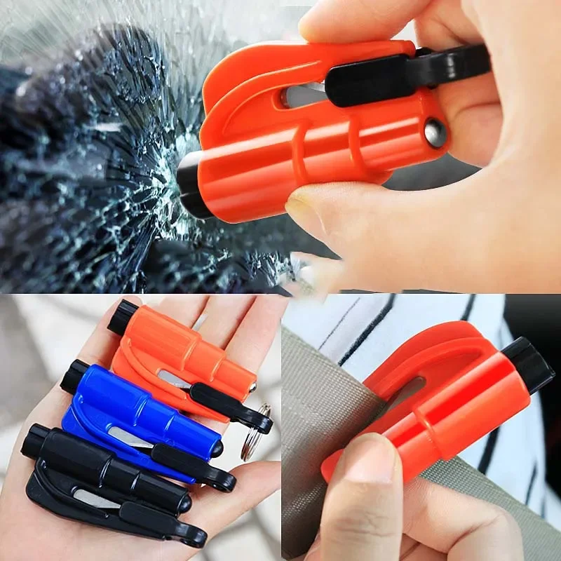 Молоток для разбивания окон резак свистка брелок 3-в-1 автомобильный безопасный