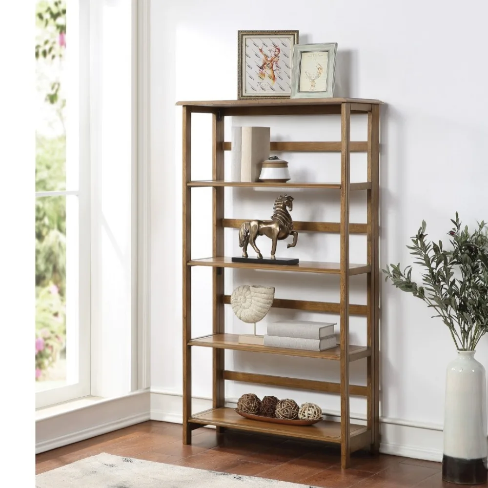 

3-уровневый складной стеллаж для книжного шкафа, демонстрационная стойка, деревянная мебель, автономный подвал для спальни