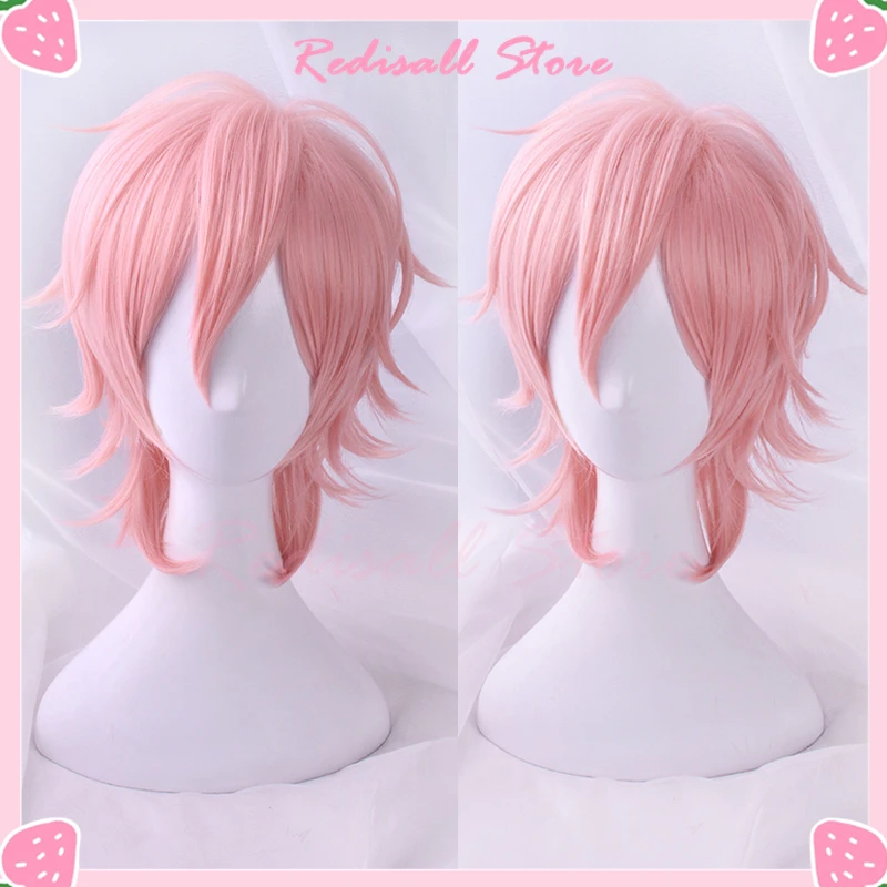 Anime Yarichin cagna-bu Club Ayato Yuri parrucca Cosplay rosa corto resistente al calore capelli sintetici adulto uomo donna Halloween