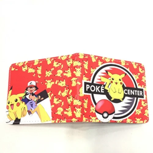 Чехол-карандаш с покемоном Пикачу силиконовый кошелек из искусственной кожи для