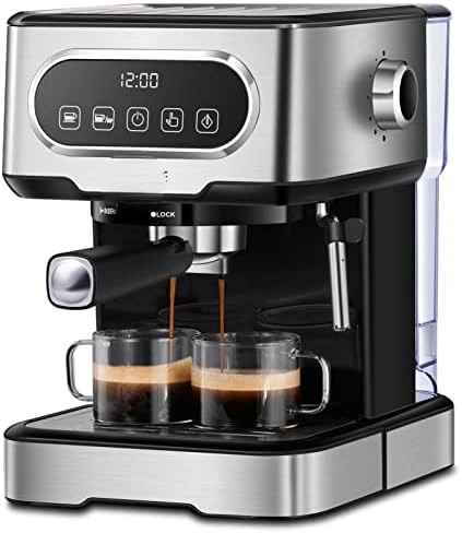 

20 Bar Espresso Machine Coffee Maker with Milk Frother, Steam Wand,1.5L Removable Water Tank for Cappuccino and Latte