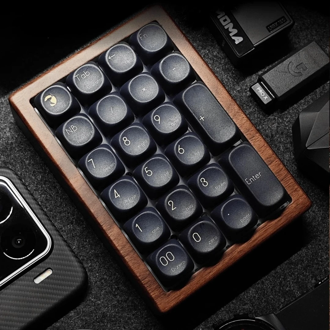 MR22 Мини-номерная беспроводная механическая клавиатура деревянная трехрежимная