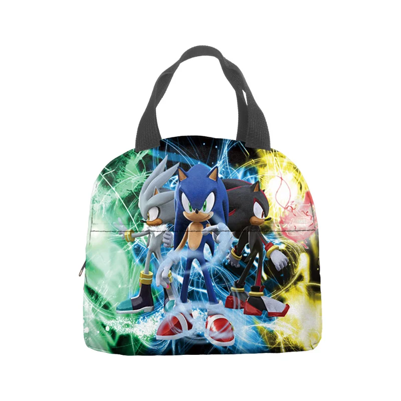 

Anime Cartoon Sonic The Hedgehog Portable Lunch Bag Picnic Ice Bag Dinner Insulation Bag Student Portable Lunch Box Bag