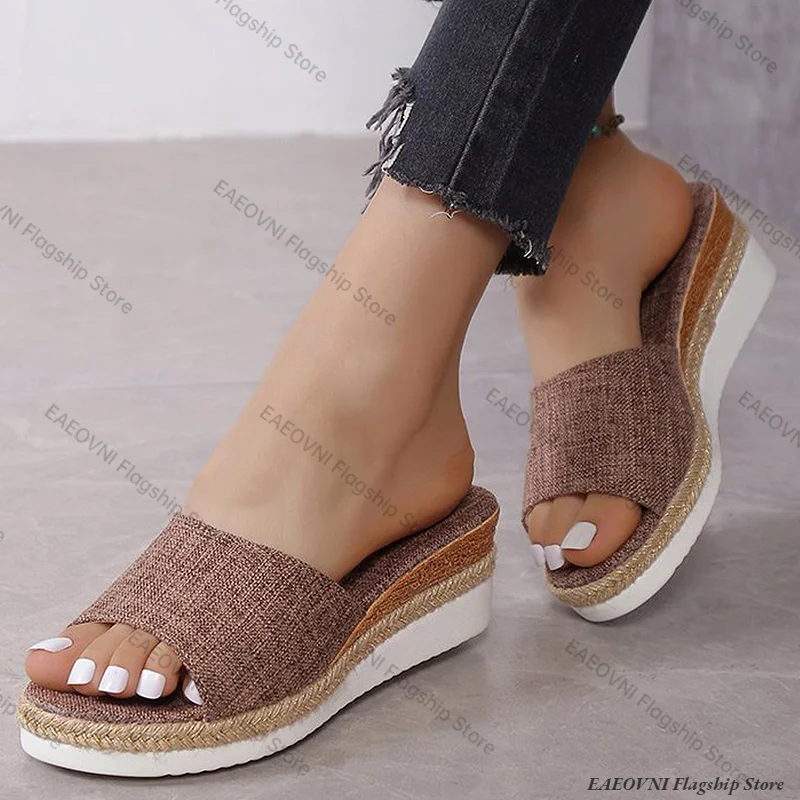 Women Sandals Elegant Woman Shoes With Low Heels Wedge Sandals Summer туфли женские Peep Toe Platform Sandals Ladies Slippers