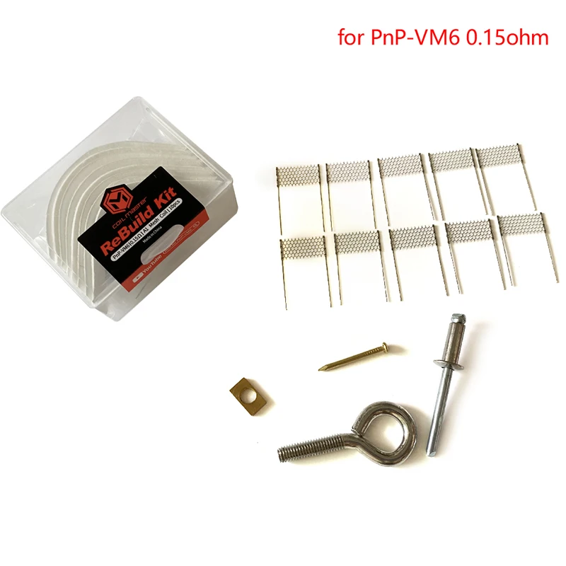 

DIY Mesh Heating Wire DIY Rebuild Kit For Coil PnP VM6 0.15 Ohm Replacement Mesh Kit
