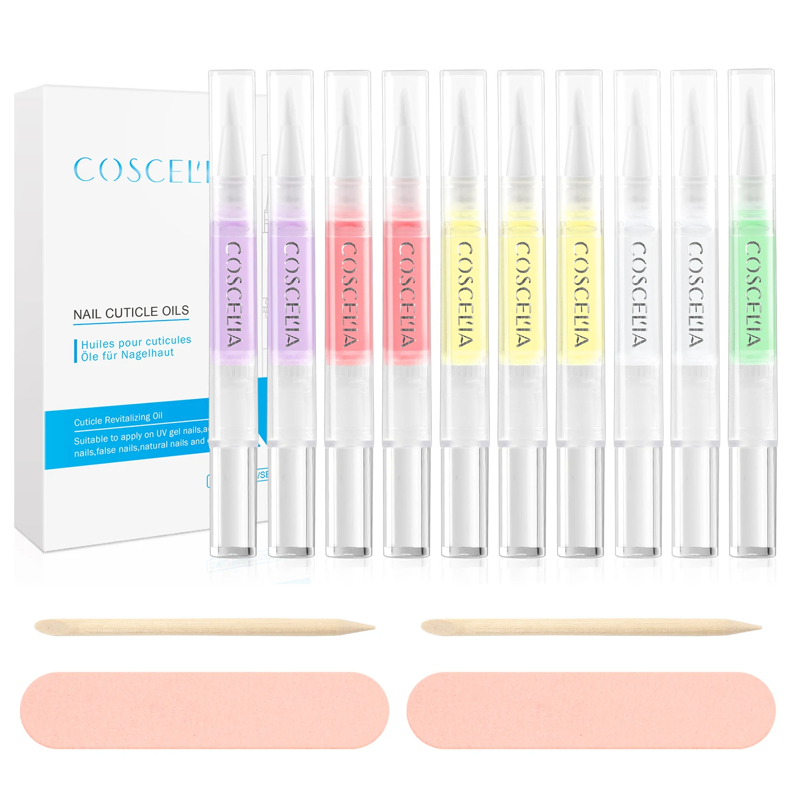 

10 шт., маникюрные инструменты COSCELIA для удаления кутикулы