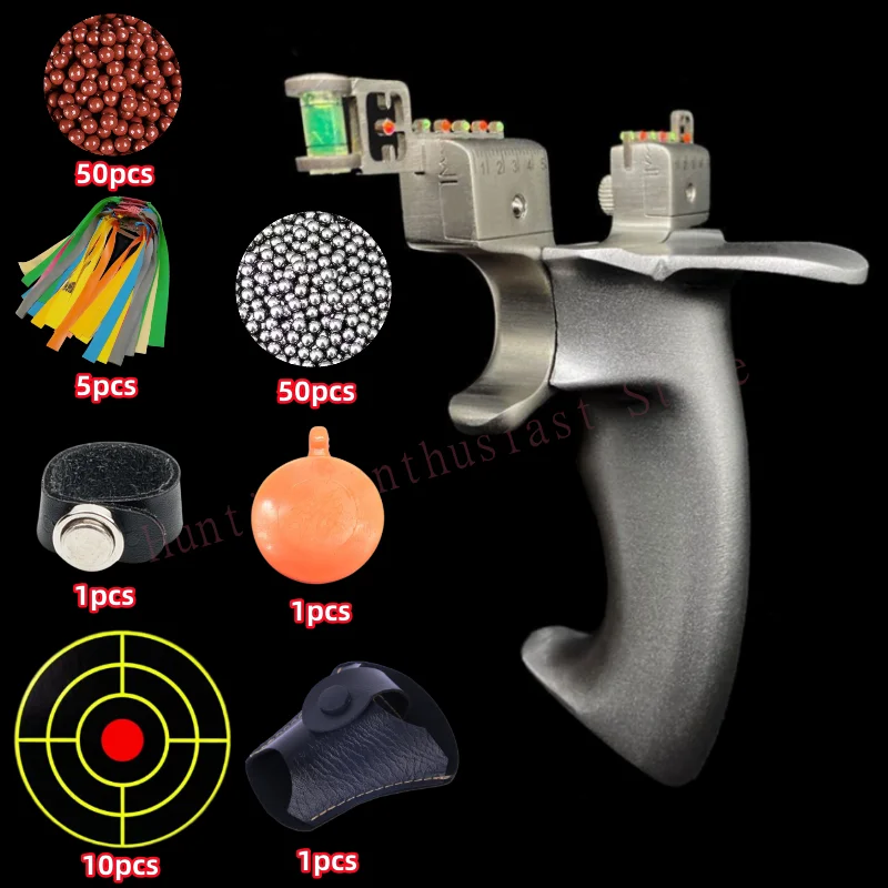 

Рогатка из нержавеющей стали, Рогатка с мощной алюминиевой ручкой, Рогатка для охоты, Рогатка для горизонтального прицеливания