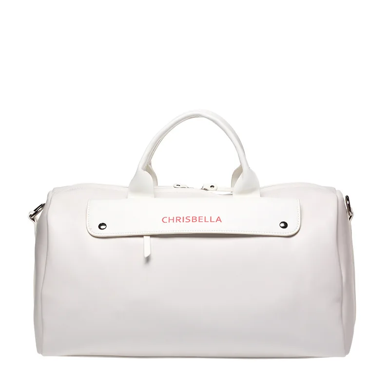 Travel Handbag, Single Shoulder Messenger Bag, Cylinder Fitness Bag, PU Leather Sports Bag, Large Capacity Handbag