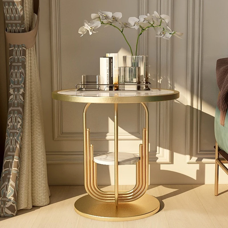 

Marble Gold Round Living Room Coffee Table Bistro Garden Nordic Glamour Modern Coffee Table Small Szafki Nocne Home Furniture