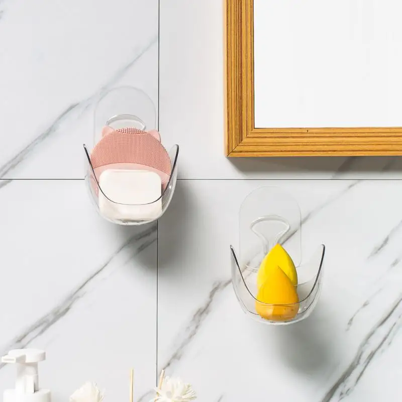 

Multi-functional Sponge Organizer 1pcs Strong Load-bearing Cosmetic Egg Storage Rack Puff Shelf Drying Rack Wholesale Nail-free