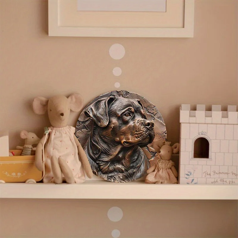 Скульптура ротвейлера из алюминиевой смолы