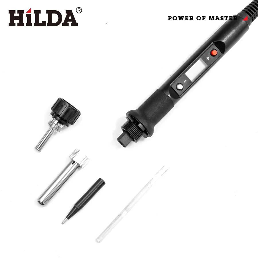 Электрический паяльник HILDA 80 Вт ЖК-дисплей регулируемая температура 220 В
